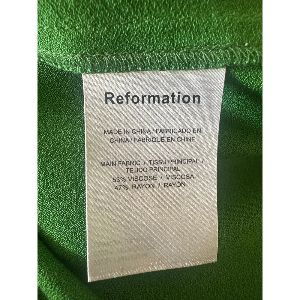 Reformation Liya Midi Slip Dress Kelly Green Size 12 NWT Party Vacation Resort - Picture 7 of 7
